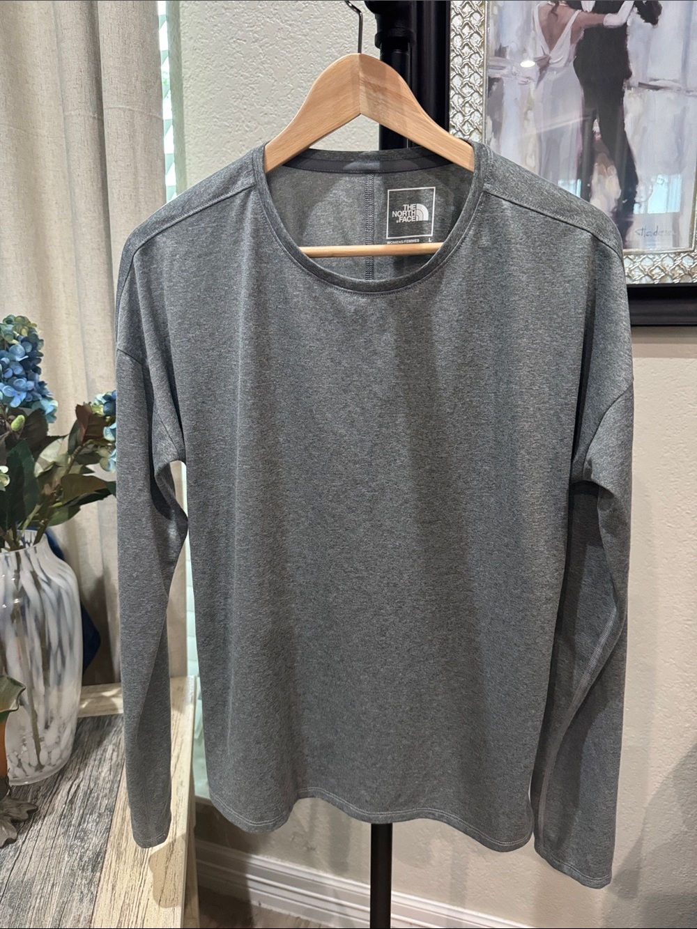 The North Face Men's Long Sleeve Crew Shirt - Heather Gray
